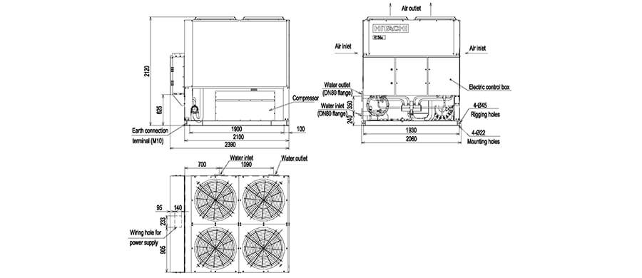 RCUF45AZY1 RCUF50AZY1 DIMENSIONS RCUF45AZY1 RCUF50AZY1 Kích thước